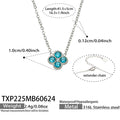 Blue CZ Steel / Necklaces