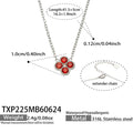 Red CZ Steel / Necklaces