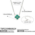 Green CZ - Steel / Necklaces