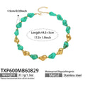 TXP600 – Necklace / Green Resin Gold / 44.5+5 cm