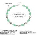 TXP600 – Necklace / Light Green Resin Steel / 44.5+5 cm
