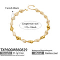 TXP600 – Necklace / Brown Resin Gold / 44.5+5 cm