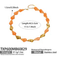 TXP600 – Necklace / Orange Resin Gold / 44.5+5 cm