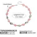 TXP600 – Necklace / Pink Resin Steel / 44.5+5 cm