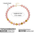 Necklace / Pink Resin Gold / 44+5 cm