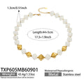 Necklace / White Resin Gold / 44+5 cm