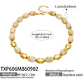 Necklace / Ivory Resin Gold / 46.5+5 cm