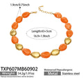 Necklace / Champagne Resin Gold / 43+5 cm
