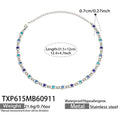 Necklace / Blue / Steel
