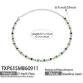 Necklace / Green / Steel