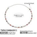 Necklace / Red / Steel