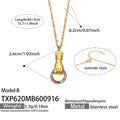 Necklace / TXP620 Model B Multicolor Zircon - Gold / 40+5 cm