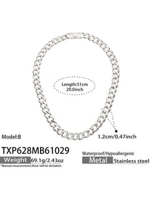 Miduoduo TXP628 Steel 40cm Choker Necklace Dimension & Weight Specs