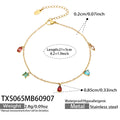 Anklet / White Zircon / Steel / 5 cm