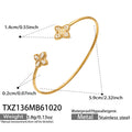 Bangle / Shell Zircon Flower Gold / Default