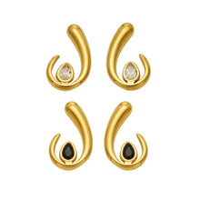 316L Stainless Steel 18K PVD Gold U-Shaped Zircon Ear Earrings made with 316L stainless steel and 18K PVD gold finish for wholesale jewelry buyers - image 11