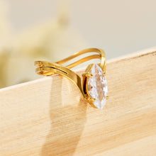 316L Stainless Steel 18K PVD Gold V-Shaped Zircon Open Ring made with 316L stainless steel and 18K PVD gold finish for wholesale jewelry buyers - image 14