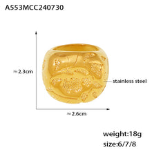 Elegant 316L Stainless Steel Vintage Geometric Ring