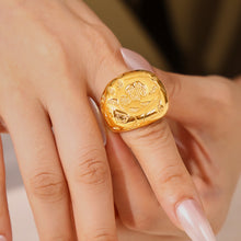 316L Stainless Steel 18K PVD Gold Vintage Geometric Ring made with 316L stainless steel and 18K PVD gold finish for wholesale jewelry buyers - image 4