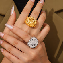 316L Stainless Steel 18K PVD Gold Vintage Geometric Ring made with 316L stainless steel and 18K PVD gold finish for wholesale jewelry buyers - image 5