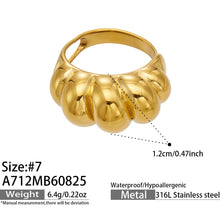 316L Stainless Steel 18K PVD Gold Vintage Hollow Square Women's Ring Set made with 316L stainless steel and 18K PVD gold finish for wholesale jewelry buyers - image 10