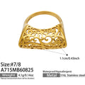 镂空藤蔓Gold / Size 7