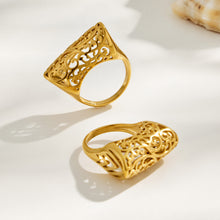 Hollow Square Gold Color Ring