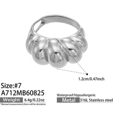 316L Stainless Steel 18K PVD Gold Vintage Hollow Square Women's Ring Set made with 316L stainless steel and 18K PVD gold finish for wholesale jewelry buyers - image 9