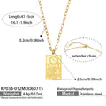 Square Moon Pendant – Gold / 5cm
