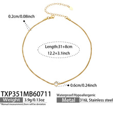 316L Stainless Steel 18K PVD Gold Water Drop Necklace and Zircon Bracelet made with 316L stainless steel and 18K PVD gold finish for wholesale jewelry buyers - image 10