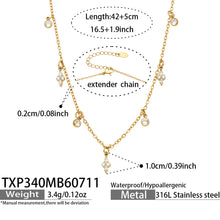 316L Stainless Steel 18K PVD Gold Water Drop Necklace and Zircon Bracelet made with 316L stainless steel and 18K PVD gold finish for wholesale jewelry buyers - image 11