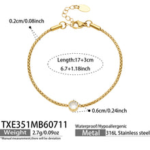 316L Stainless Steel 18K PVD Gold Water Drop Necklace and Zircon Bracelet made with 316L stainless steel and 18K PVD gold finish for wholesale jewelry buyers - image 7