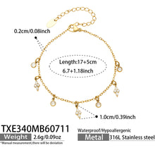 316L Stainless Steel 18K PVD Gold Water Drop Necklace and Zircon Bracelet made with 316L stainless steel and 18K PVD gold finish for wholesale jewelry buyers - image 8