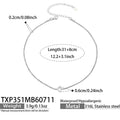 TXP351 Silver Zircon Station Necklace 31+8cm