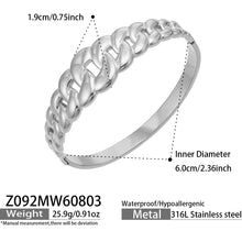316L Stainless Steel 18K PVD Gold Waterdrop Bangle Bracelet made with 316L stainless steel and 18K PVD gold finish for wholesale jewelry buyers - image 16