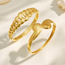 316L Stainless Steel 18K PVD Gold Waterdrop Bangle Bracelet made with 316L stainless steel and 18K PVD gold finish for wholesale jewelry buyers - image 8