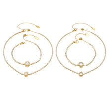 316L Stainless Steel 18K PVD Gold Waterdrop Zircon Necklace & Bracelet made with 316L stainless steel and 18K PVD gold finish for wholesale jewelry buyers - image 17