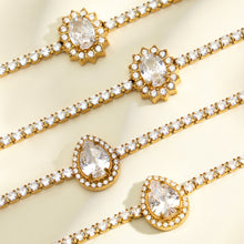 Chic Waterdrop Zircon Bracelet with a polished finish