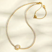 316L Stainless Steel 18K PVD Gold Waterdrop Zircon Necklace & Bracelet made with 316L stainless steel and 18K PVD gold finish for wholesale jewelry buyers - image 3