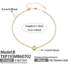 316L Stainless Steel 18K PVD Gold Waterdrop Zircon Necklace & Bracelet made with 316L stainless steel and 18K PVD gold finish for wholesale jewelry buyers - image 6