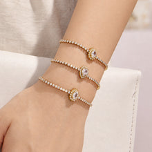 316L Stainless Steel 18K PVD Gold Waterdrop Zircon Necklace & Bracelet made with 316L stainless steel and 18K PVD gold finish for wholesale jewelry buyers - image 9