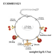 Single waterproof zircon waterdrop charm bracelet, 316L stainless steel wholesale