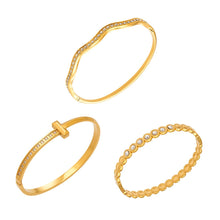 316L Stainless Steel 18K PVD Gold Wave Bangle made with 316L stainless steel and 18K PVD gold finish for wholesale jewelry buyers - image 4