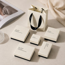 White and black jewelry gift boxes with clean modern presentation for boutiques and jewelry brands