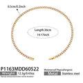 Necklace / White Zircon / 37cm