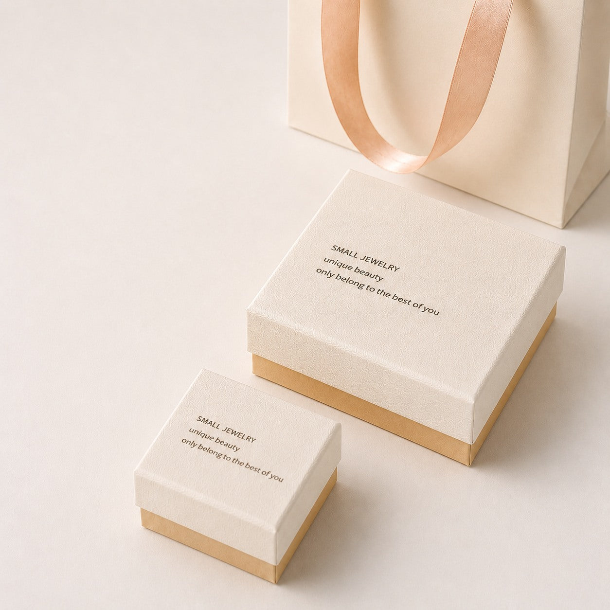 White and pink jewelry boxes in compact sizes for rings earrings pendants and small jewelry pieces
