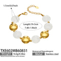 TXE602 – Bracelet / White Resin Gold / 19+5 cm