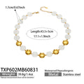 TXP602 – Necklace / White Resin Gold / 43.5+5 cm