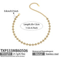 TXP533-White Zircon Necklace 30+12cm-L