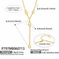 Geometric Link Y Lariat Necklace / 42+5cm